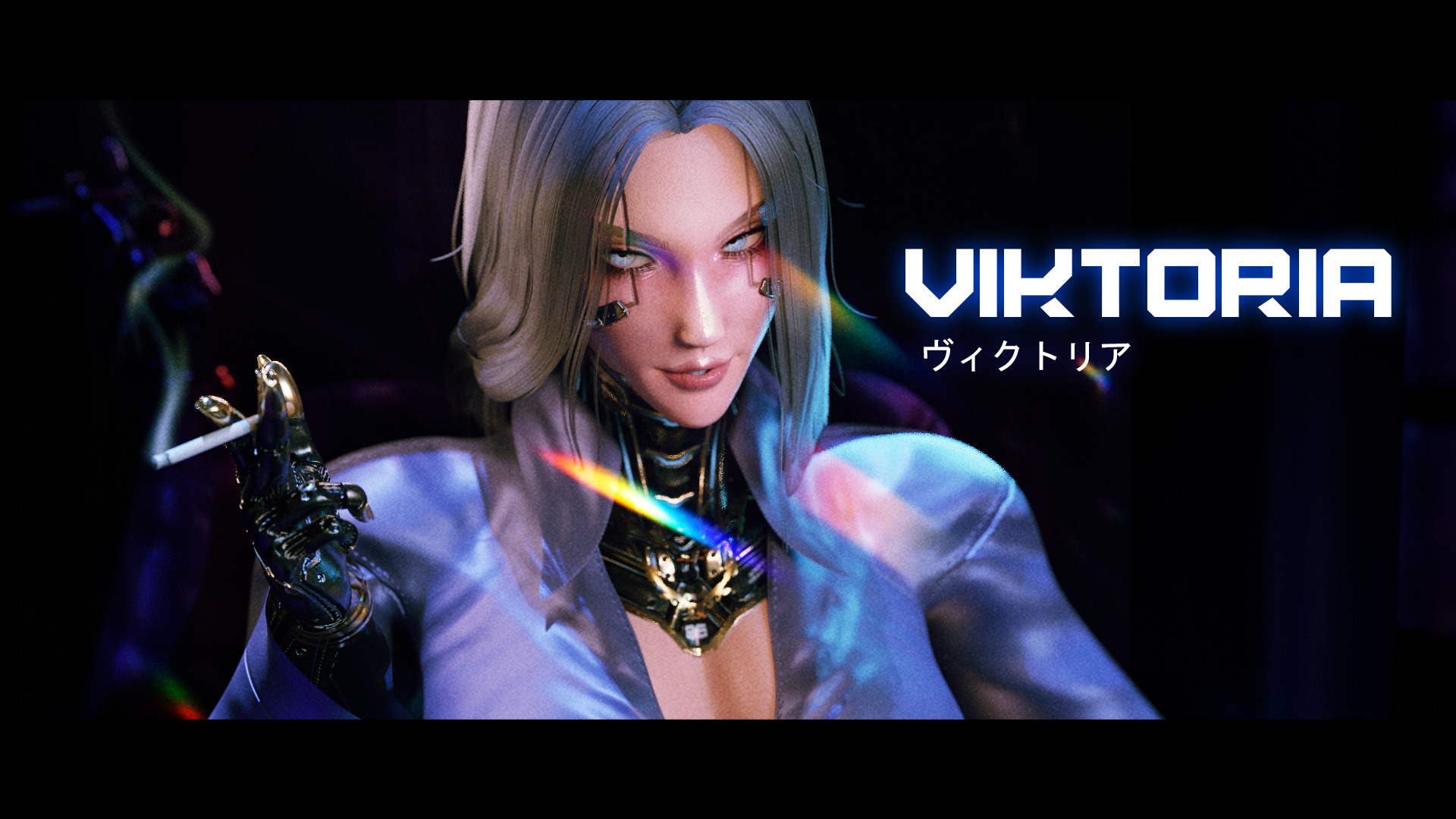 Stylized Female Fighting Character - Viktoria Low-poly 3D model_7