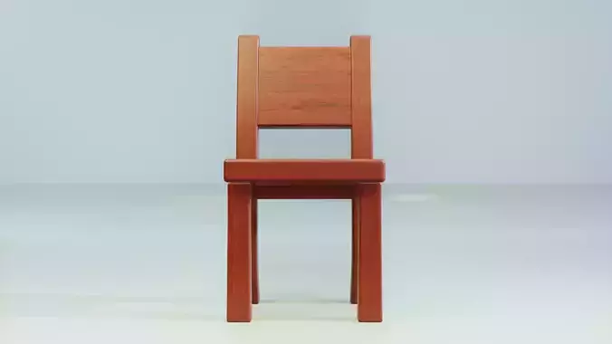 Stylized Wooden Chair - Game Ready and Interior Asset