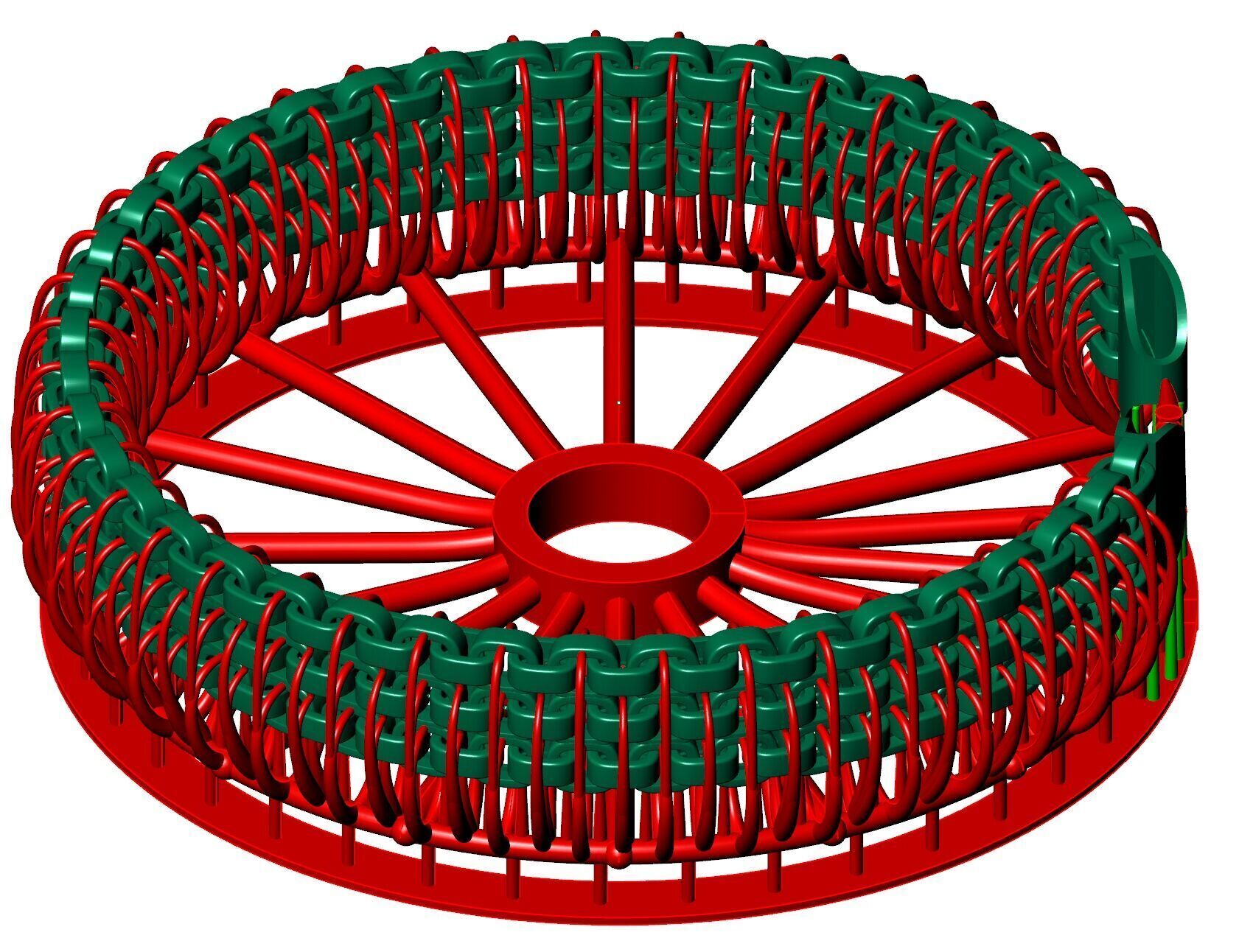 11MM SPIRAL 3-line Fancy Italian Bracelet 3D Model 3D print model_2