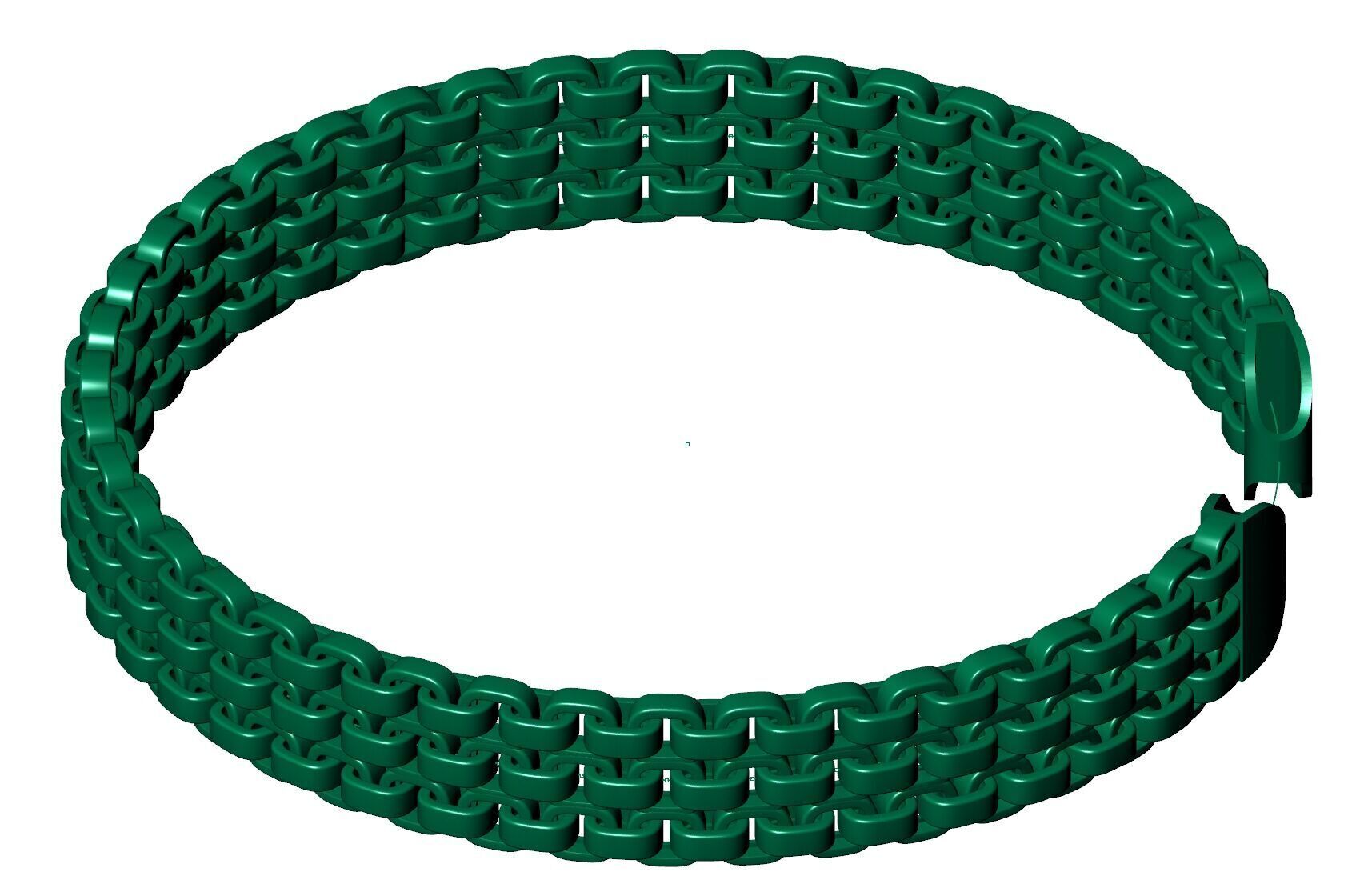 11MM SPIRAL 3-line Fancy Italian Bracelet 3D Model 3D print model_1