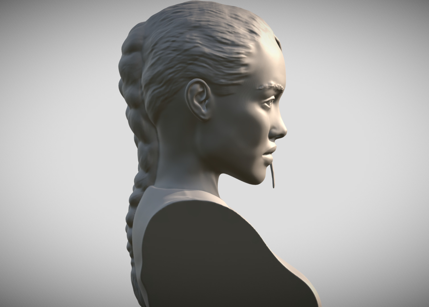 Lara Croft Angelina Jolie bust 3D print model_5