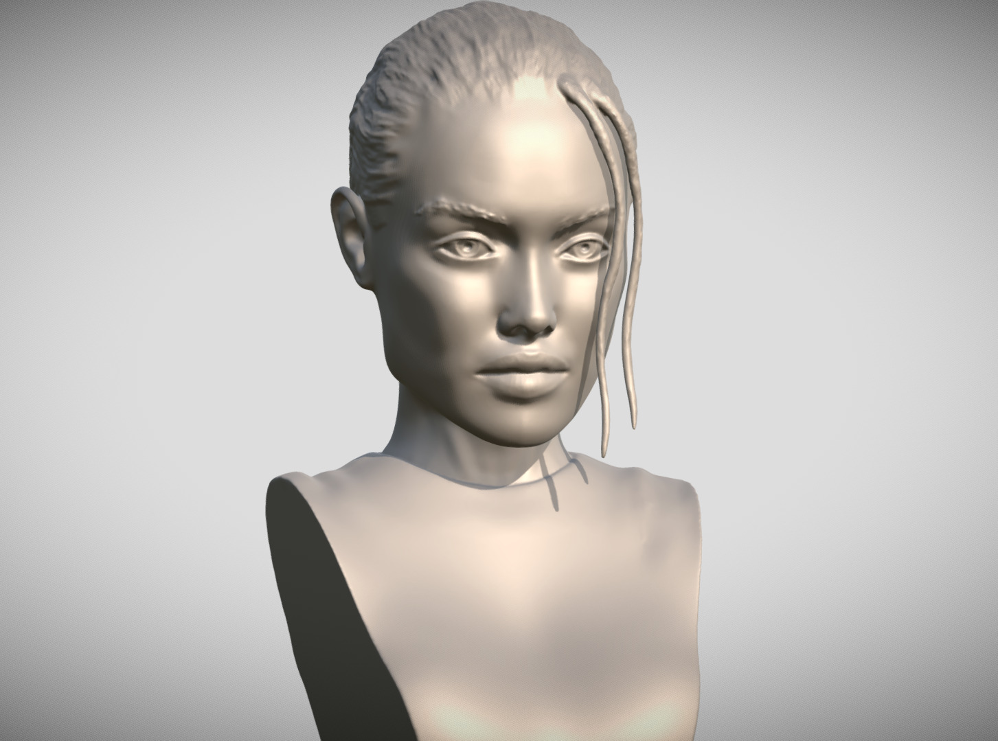 Lara Croft Angelina Jolie bust 3D print model_1
