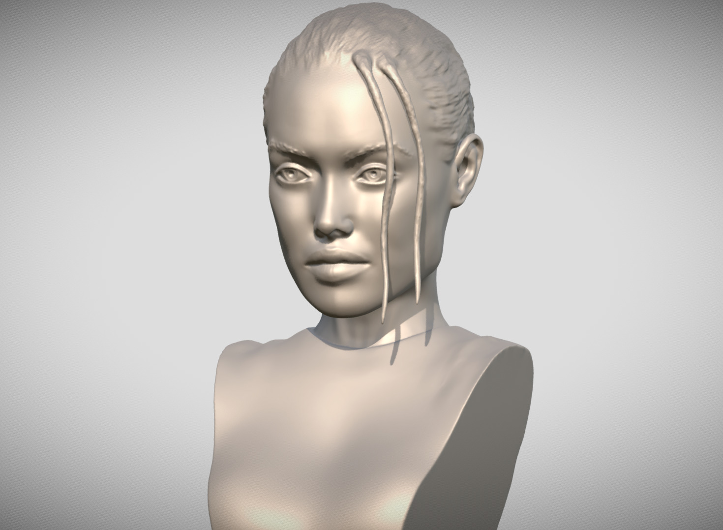 Lara Croft Angelina Jolie bust 3D print model_10