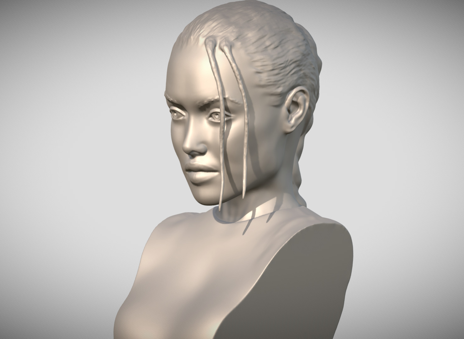 Lara Croft Angelina Jolie bust 3D print model_9