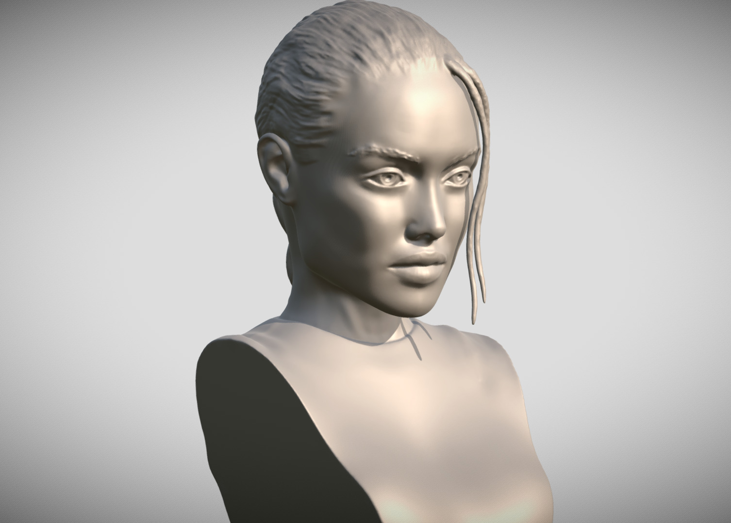 Lara Croft Angelina Jolie bust 3D print model_2