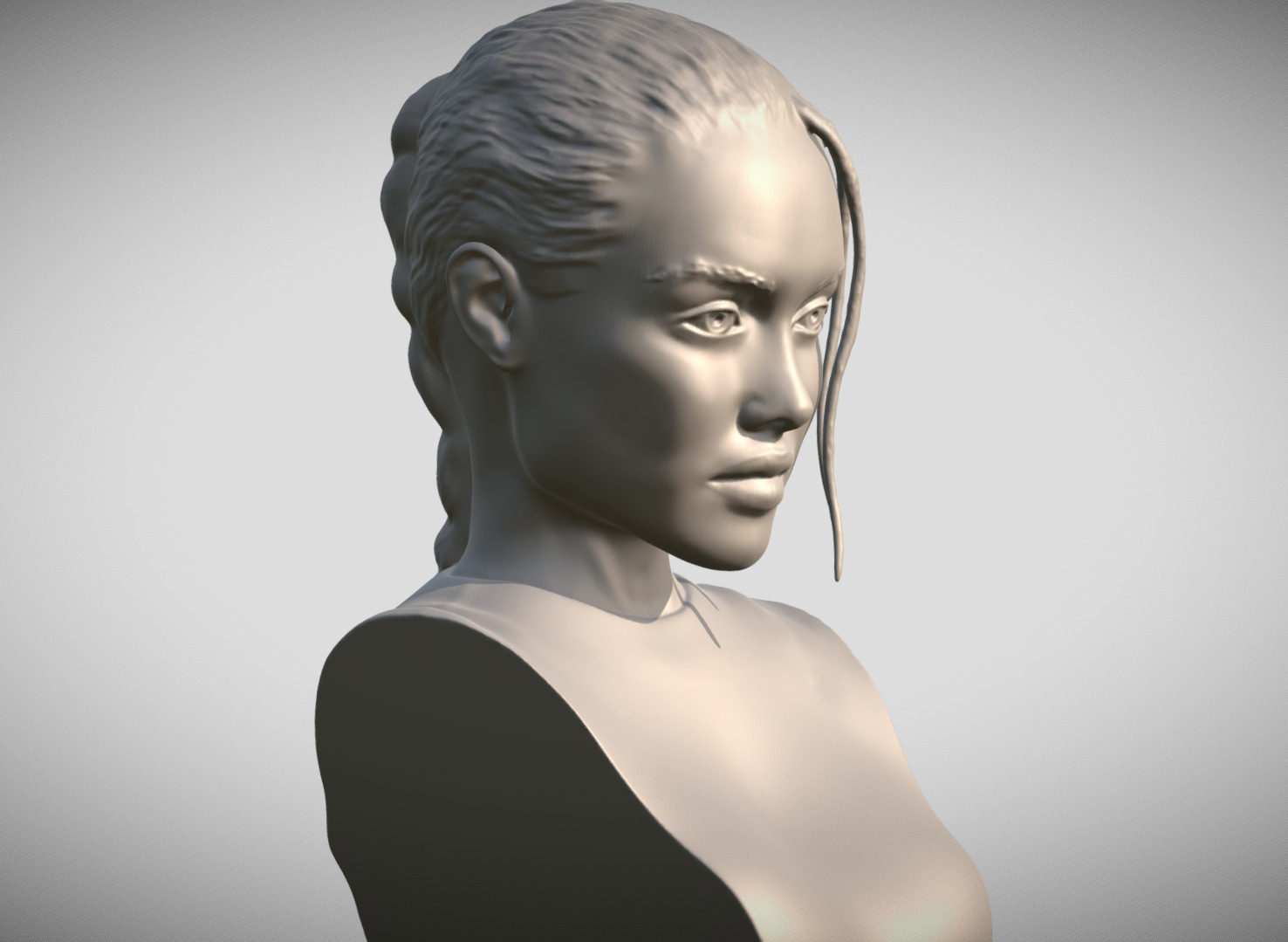 Lara Croft Angelina Jolie bust 3D print model_3