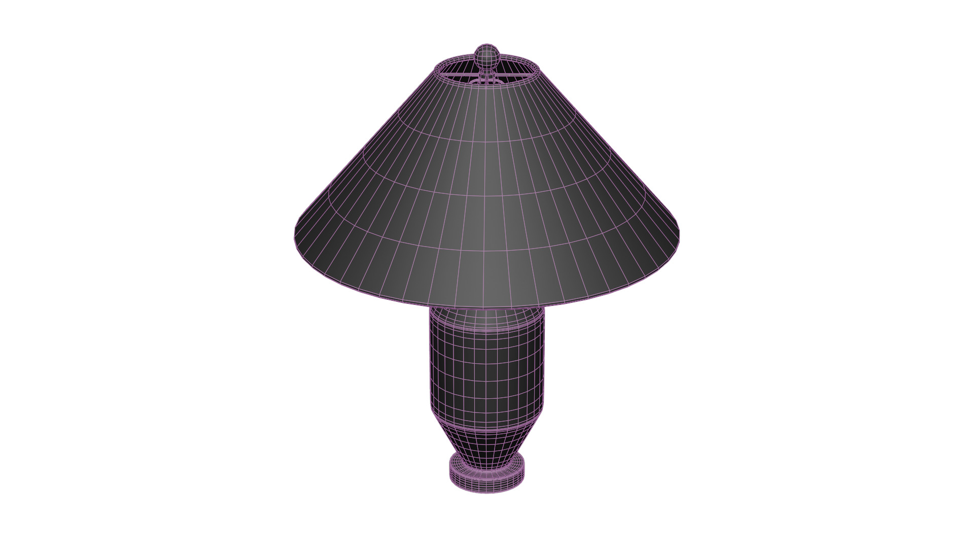 Glass Table Lamp Low-poly 3D model_11