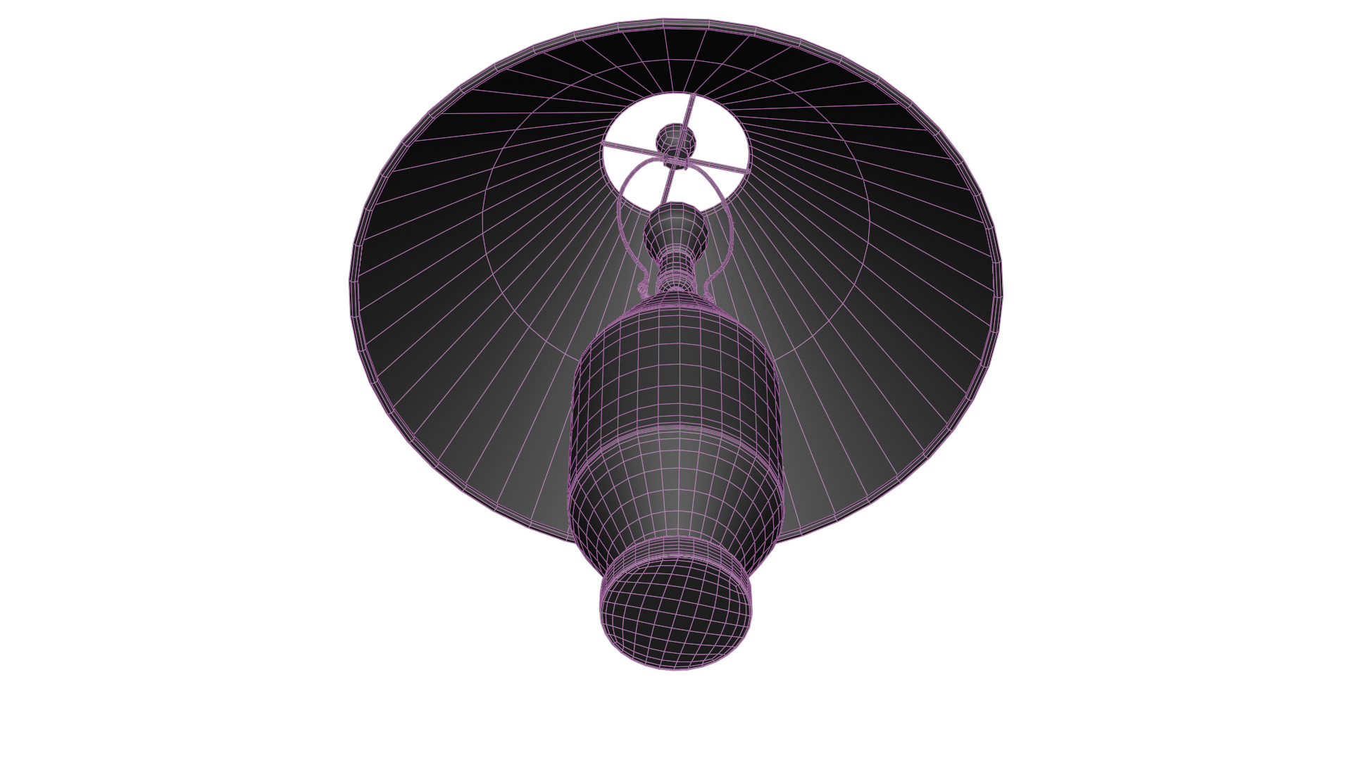 Glass Table Lamp Low-poly 3D model_19