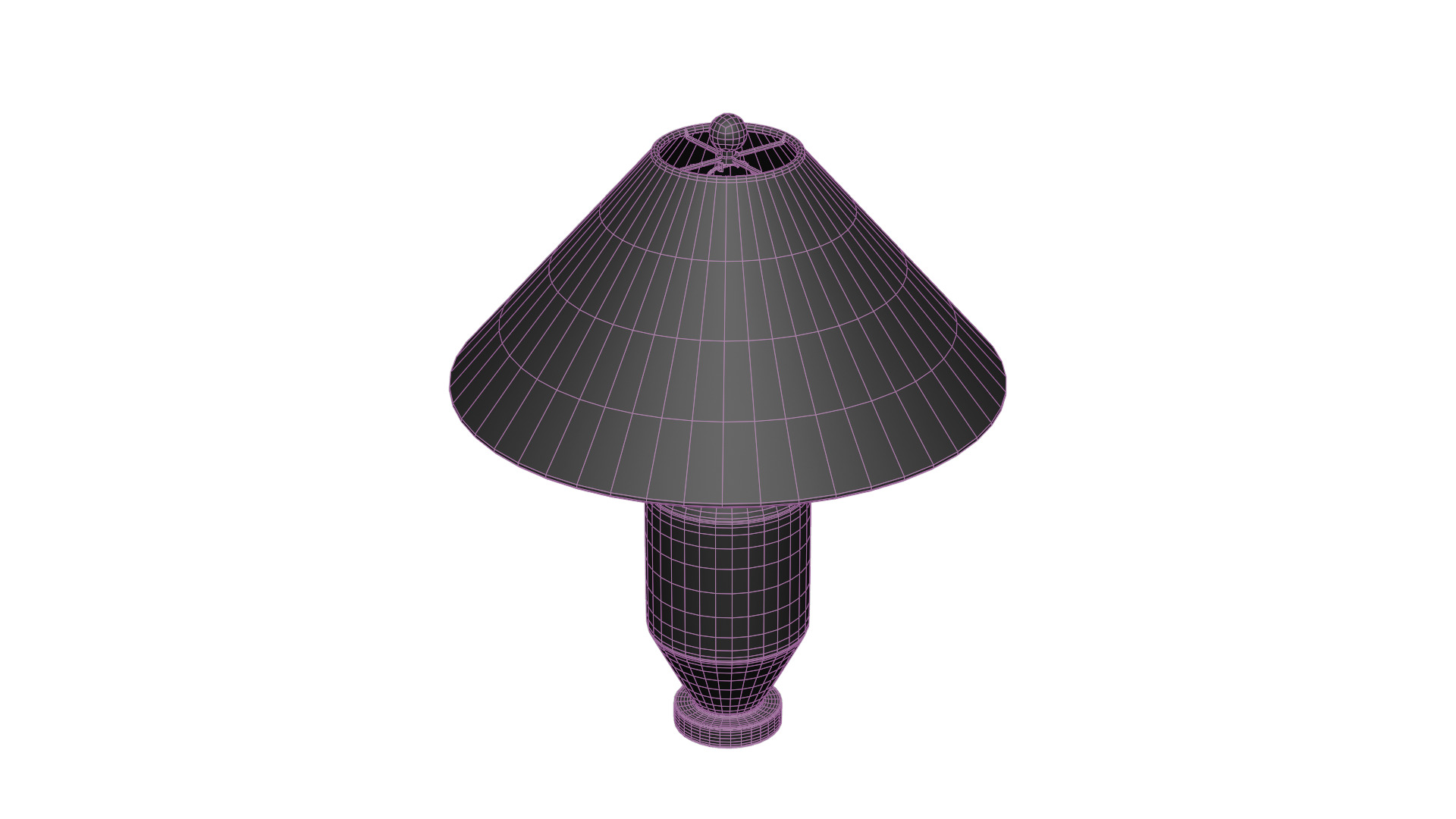 Glass Table Lamp Low-poly 3D model_12