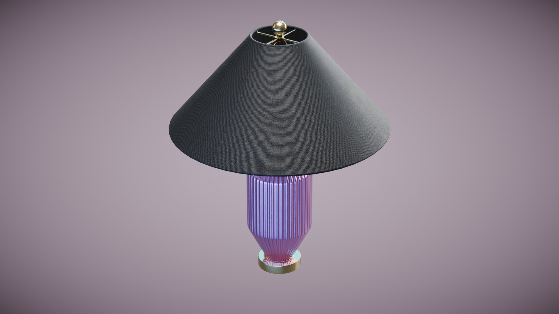 Glass Table Lamp Low-poly 3D model_4