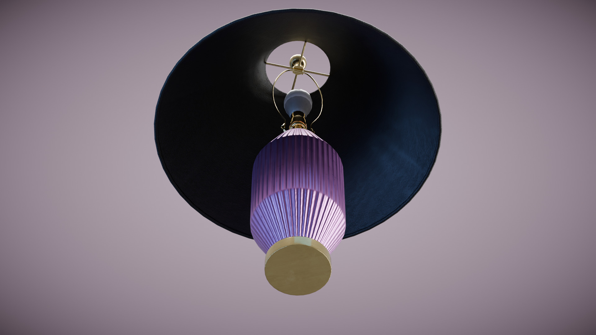 Glass Table Lamp Low-poly 3D model_9