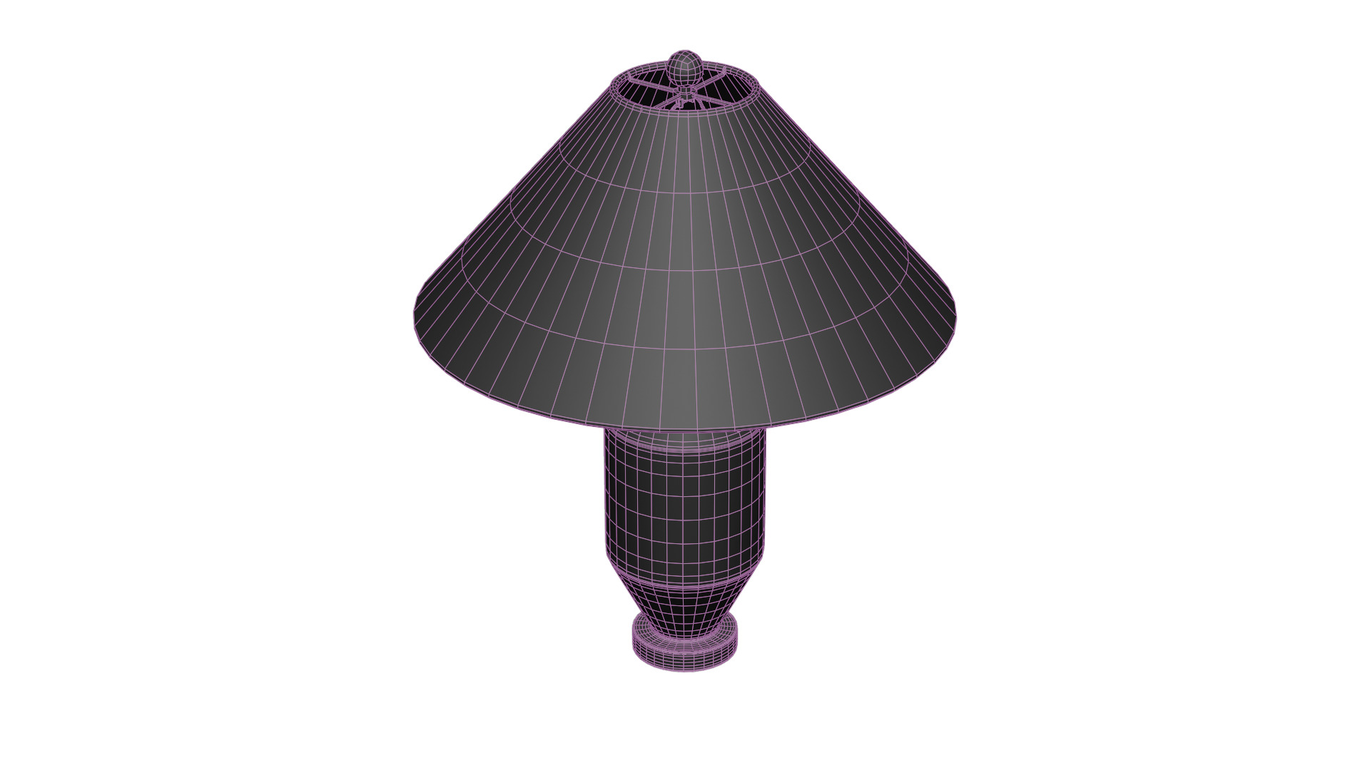 Glass Table Lamp Low-poly 3D model_14
