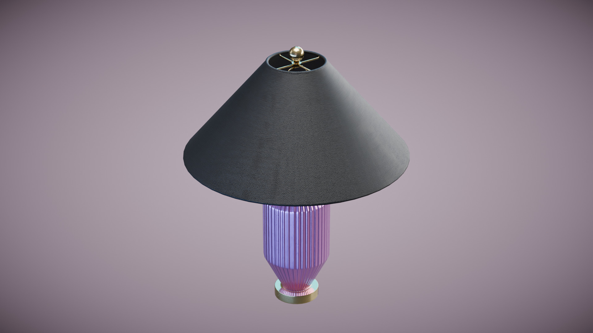 Glass Table Lamp Low-poly 3D model_3