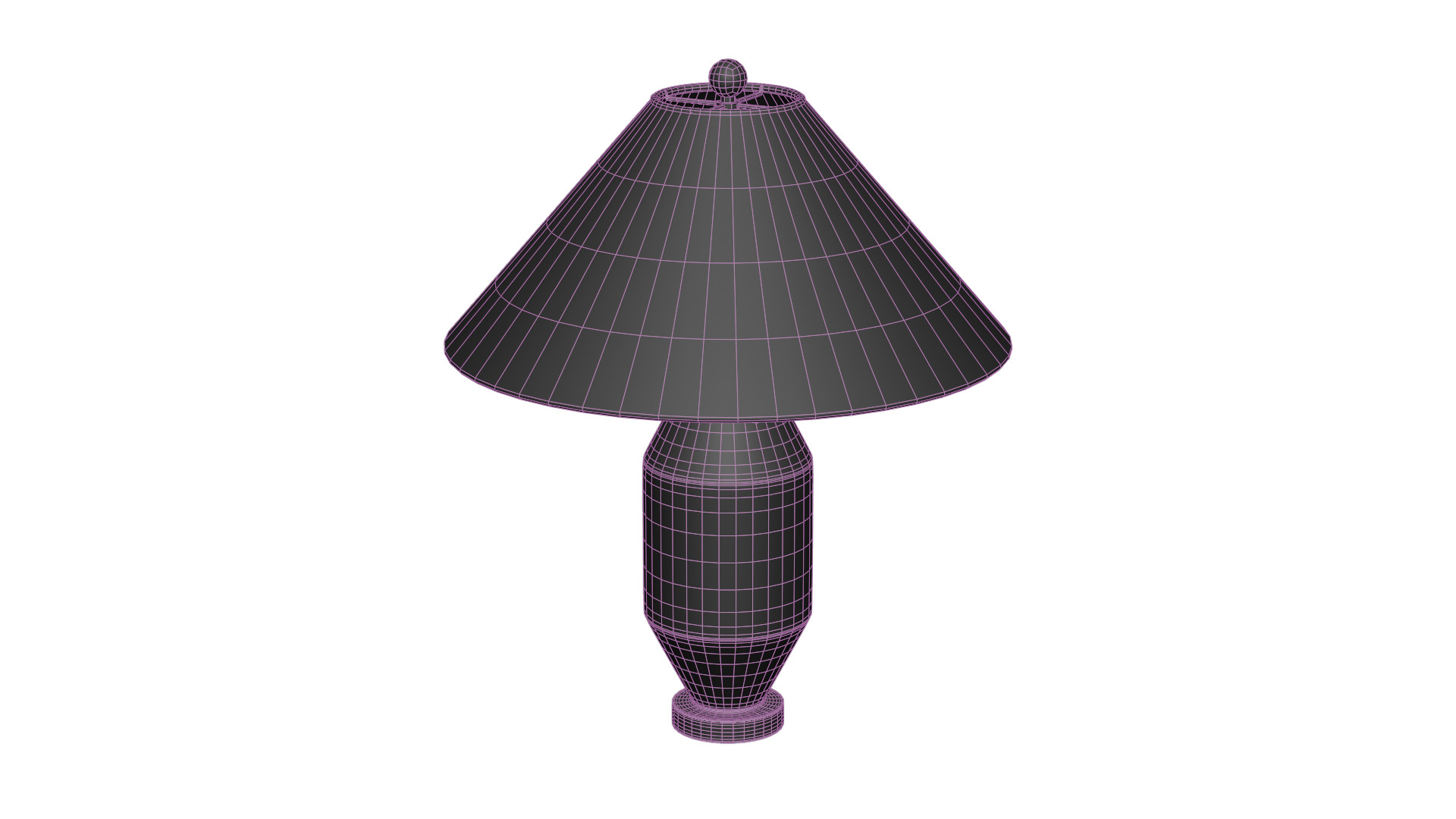 Glass Table Lamp Low-poly 3D model_13