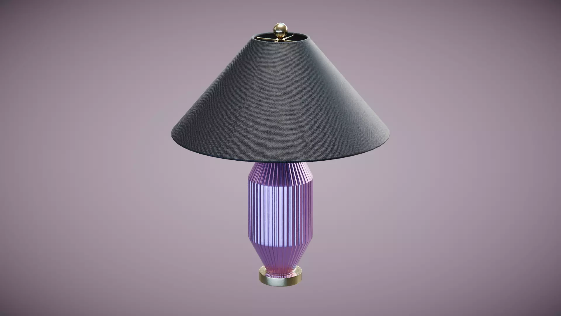 Glass Table Lamp Low-poly 3D model_0