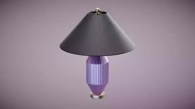 Glass Table Lamp Low-poly 3D model