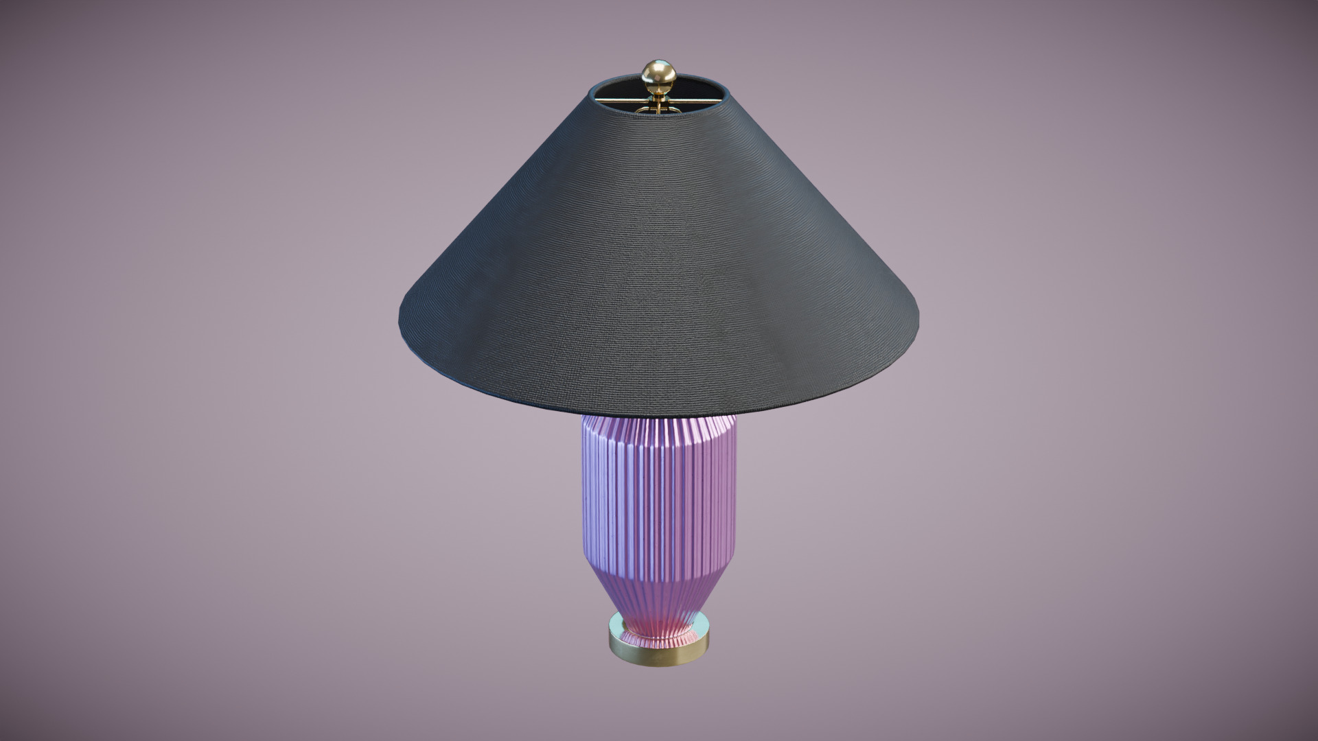 Glass Table Lamp Low-poly 3D model_2