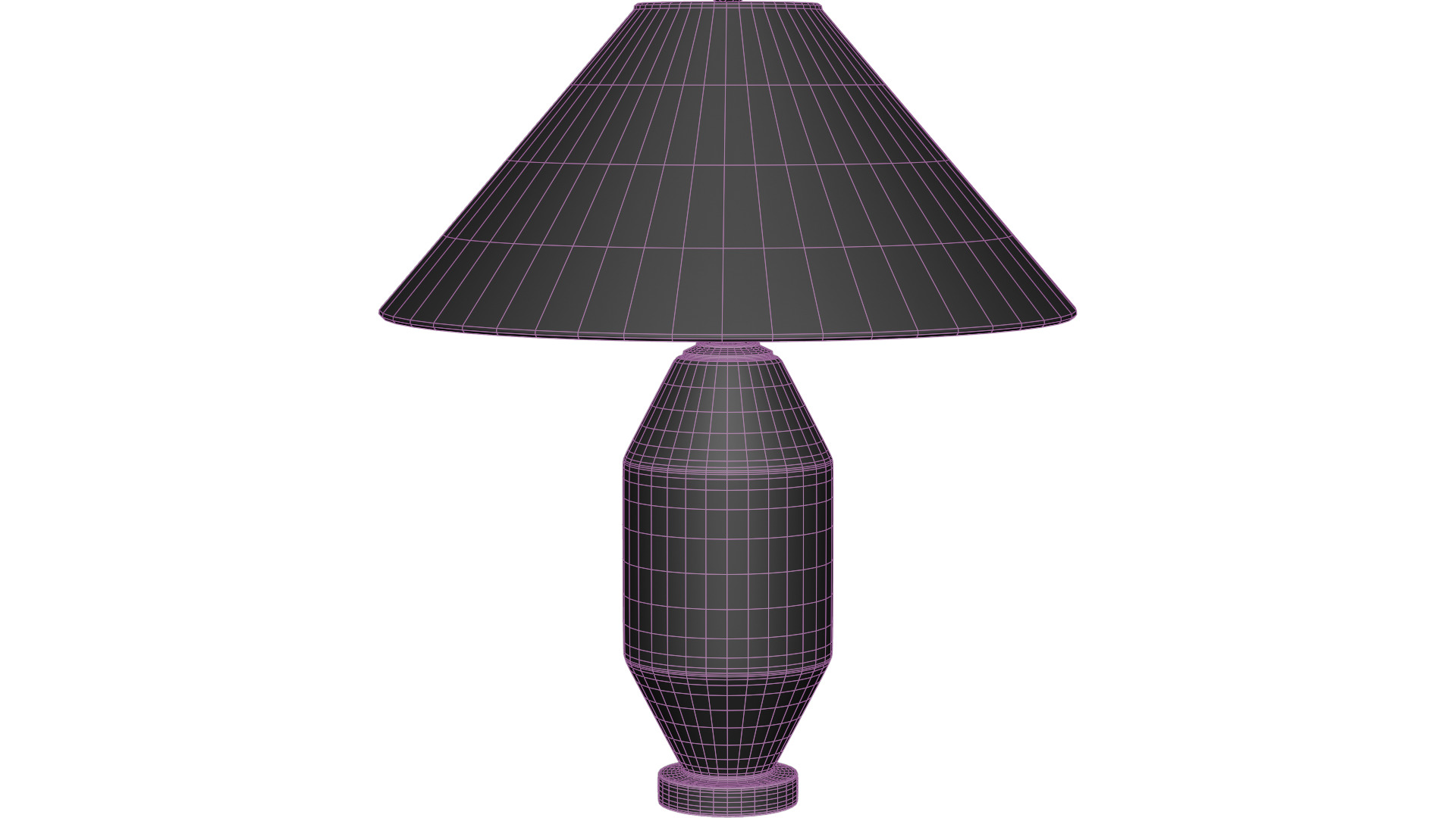 Glass Table Lamp Low-poly 3D model_17