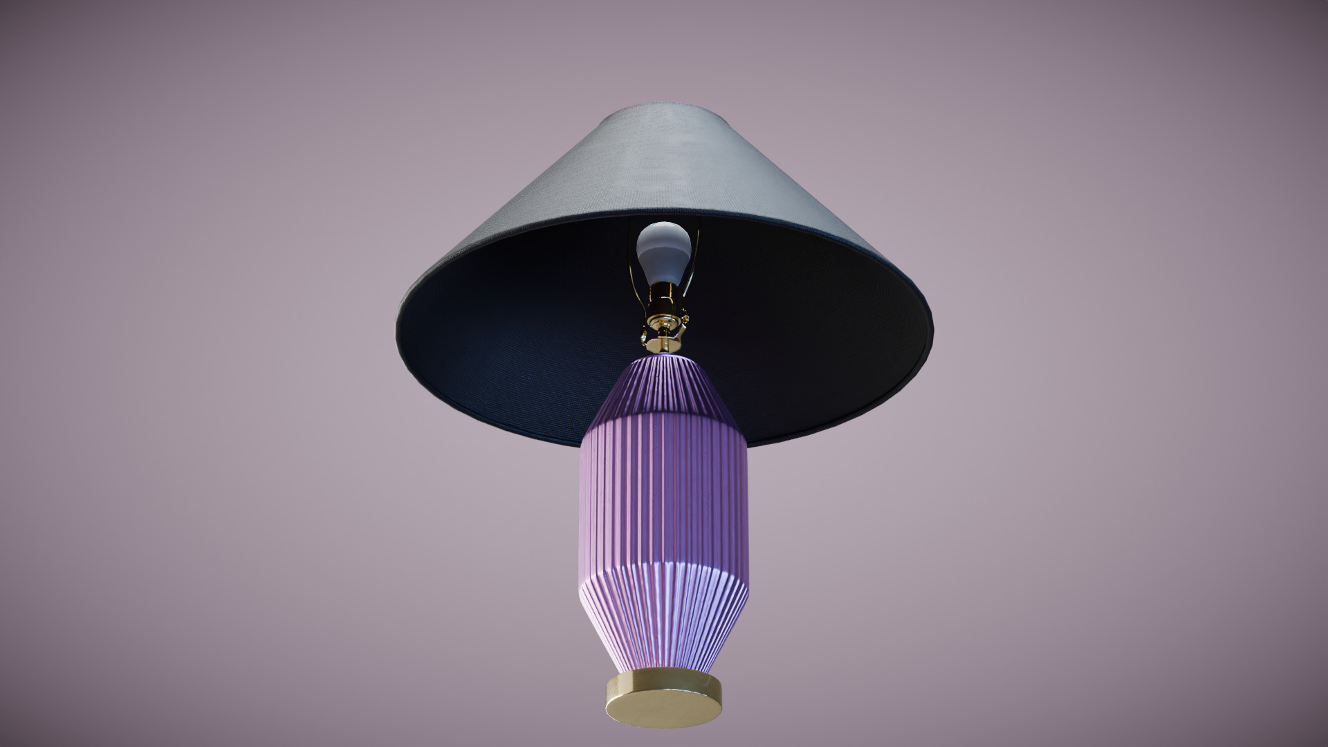 Glass Table Lamp Low-poly 3D model_5