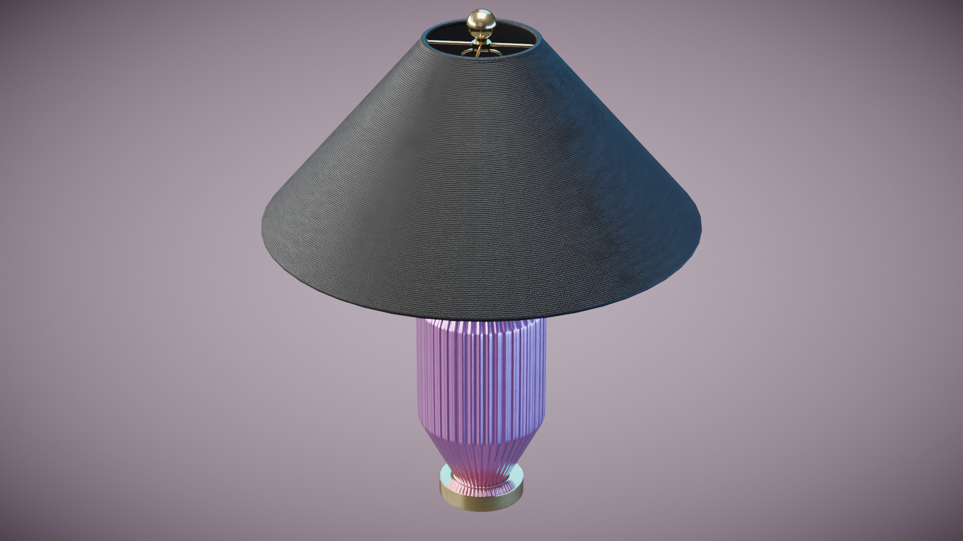Glass Table Lamp Low-poly 3D model_6