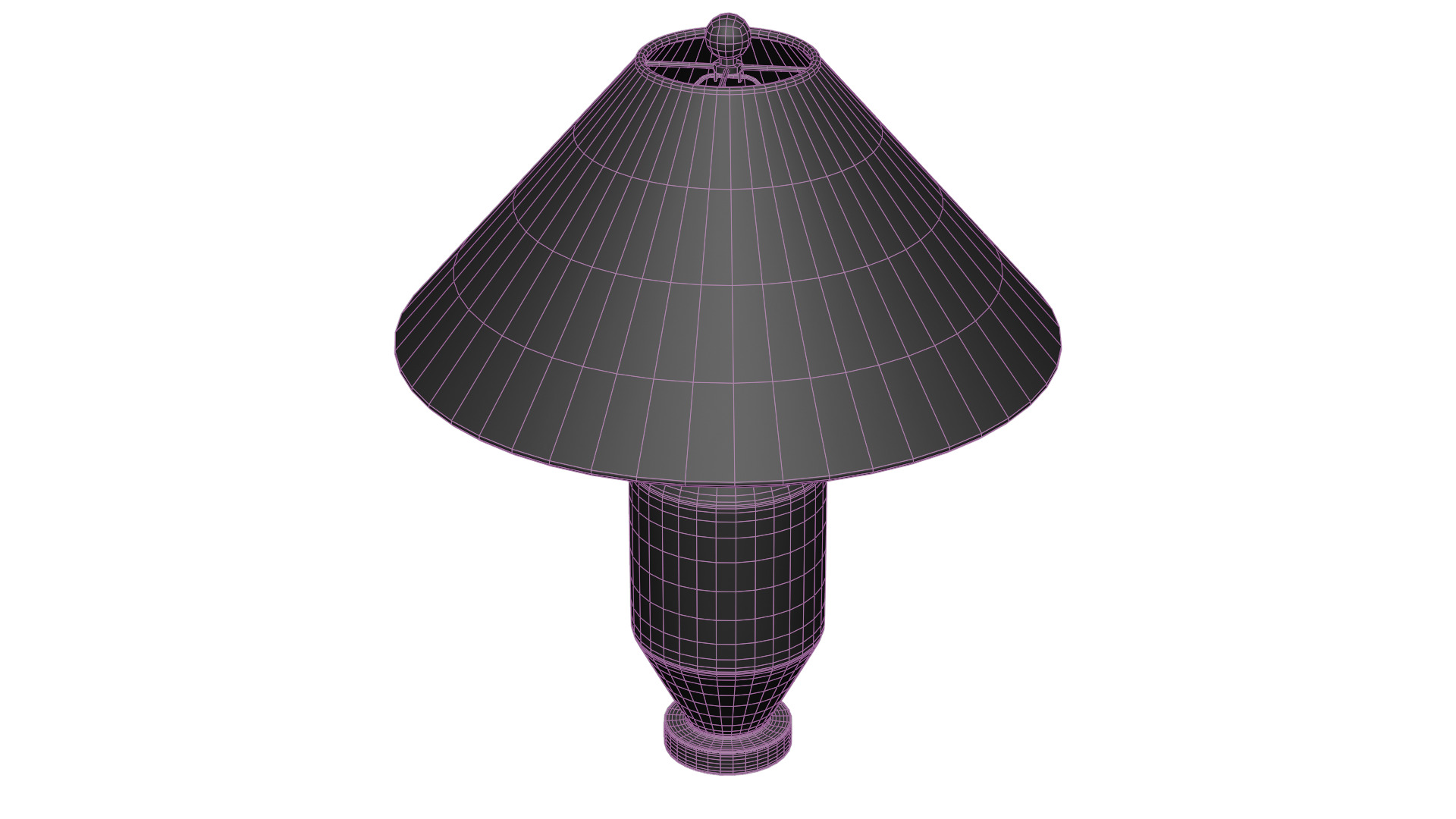 Glass Table Lamp Low-poly 3D model_16