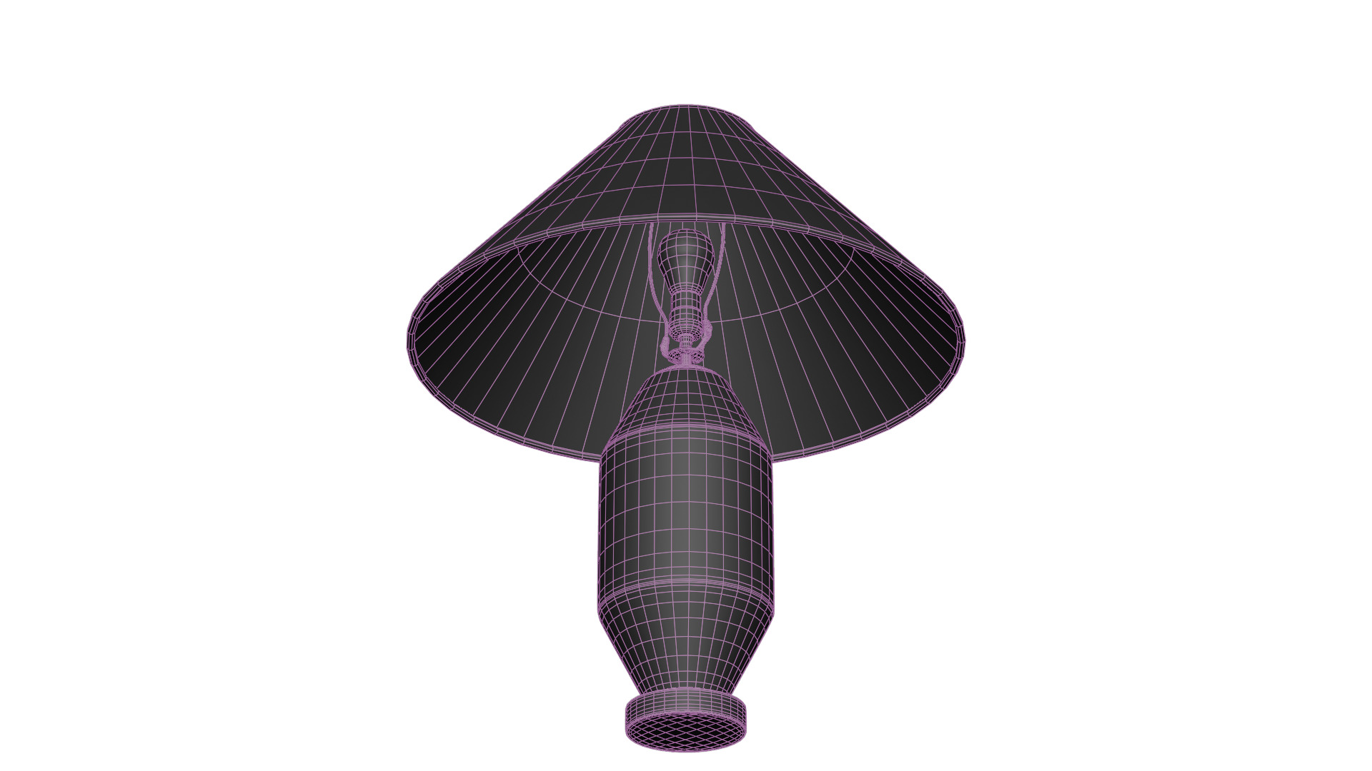 Glass Table Lamp Low-poly 3D model_15