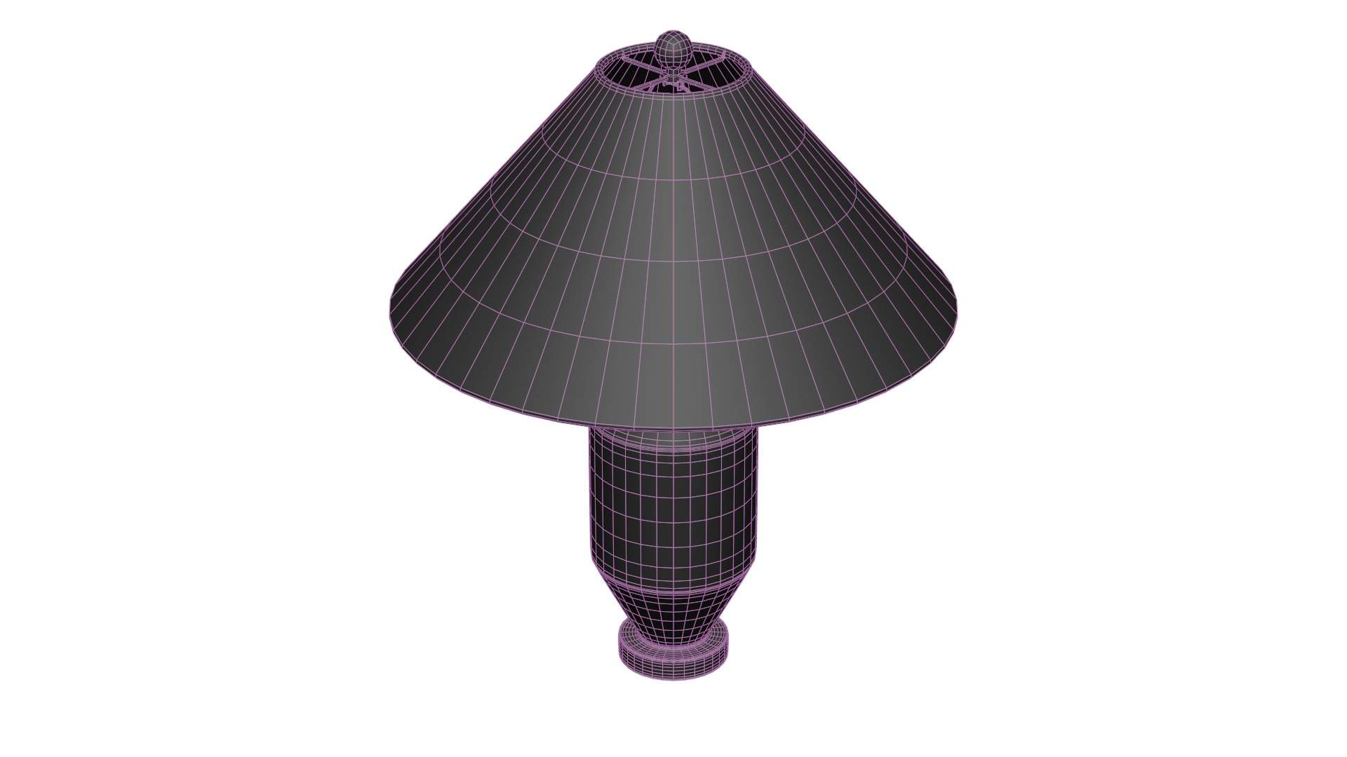 Glass Table Lamp Low-poly 3D model_10
