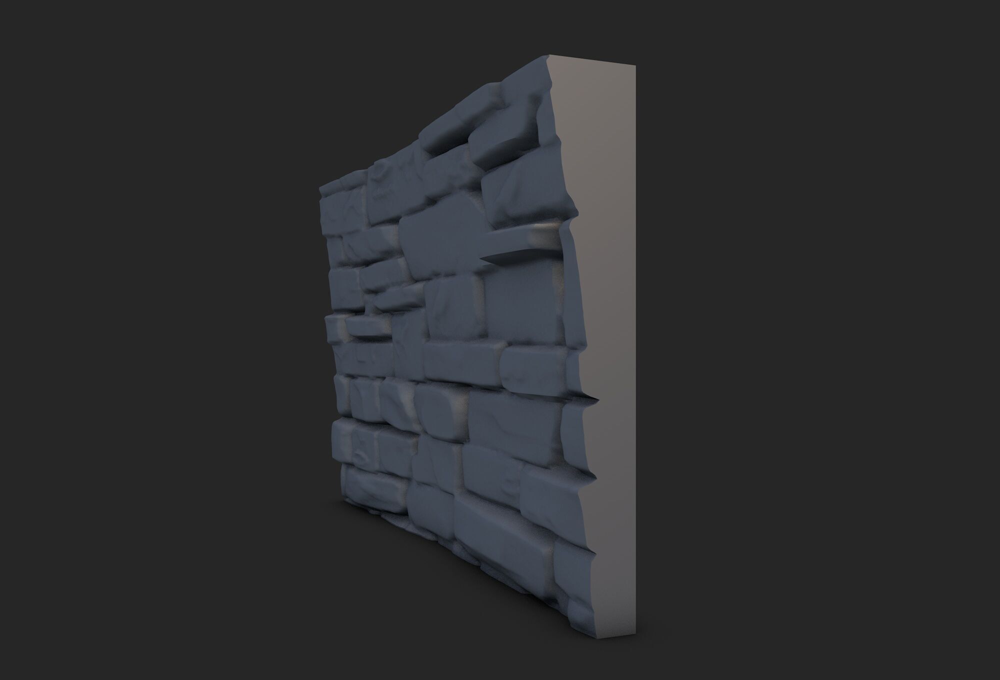 Rock Wall 48 3D model_2