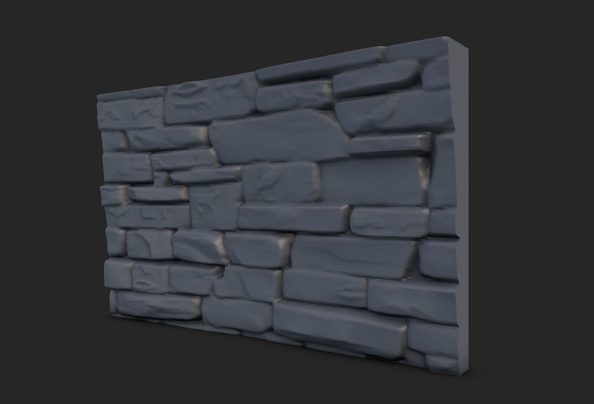 Rock Wall 48 3D model_1