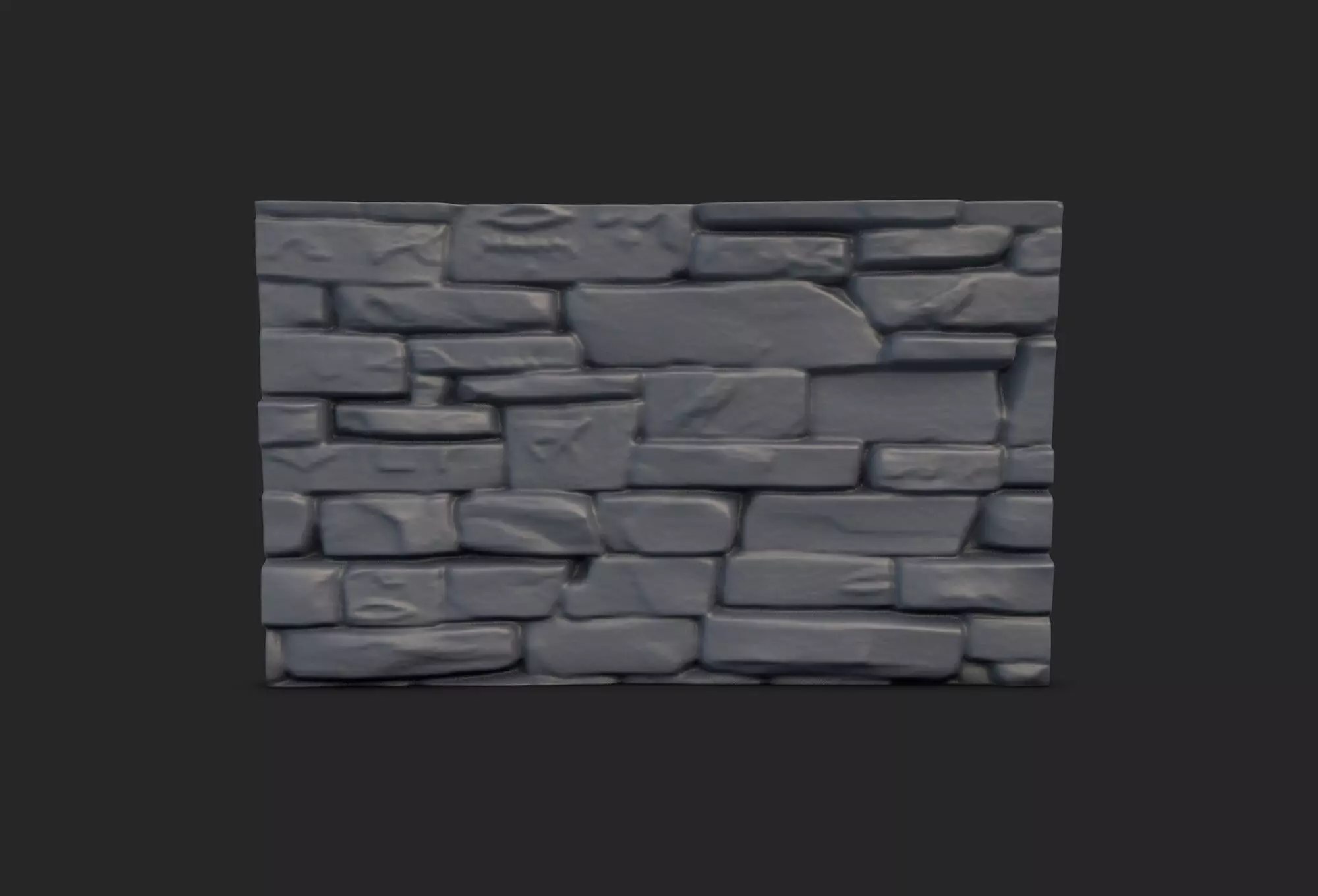 Rock Wall 48 3D model_0