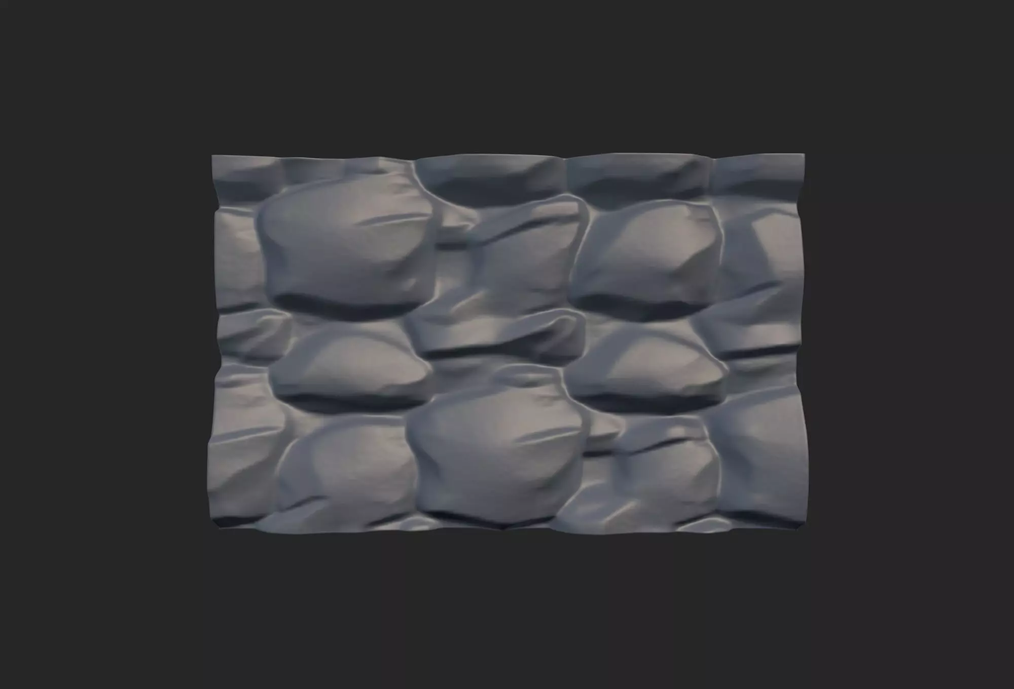 Pitted Stone Wall Segment 3D model