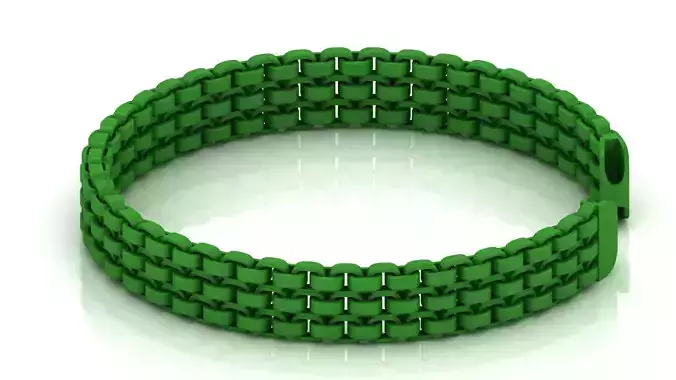 14MM SPIRAL 3-line Fancy Italian Bracelet 3D Model  3D print model