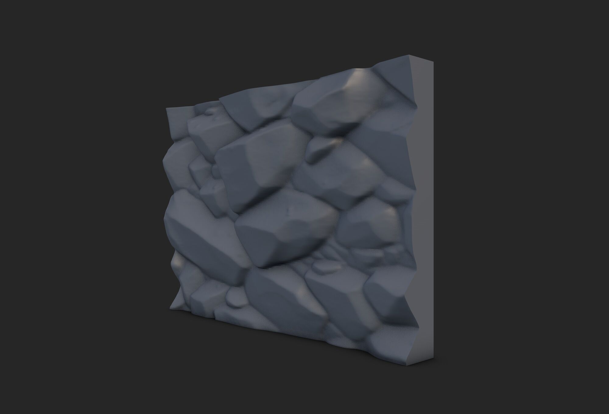 Rock wall 24 3D model_1