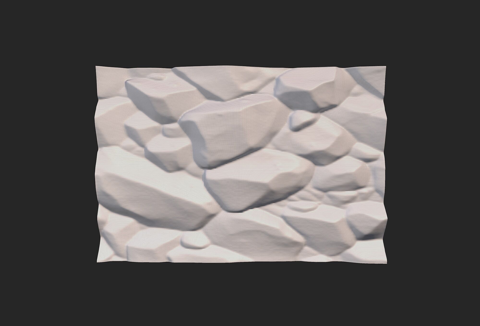 Rock wall 24 3D model_5