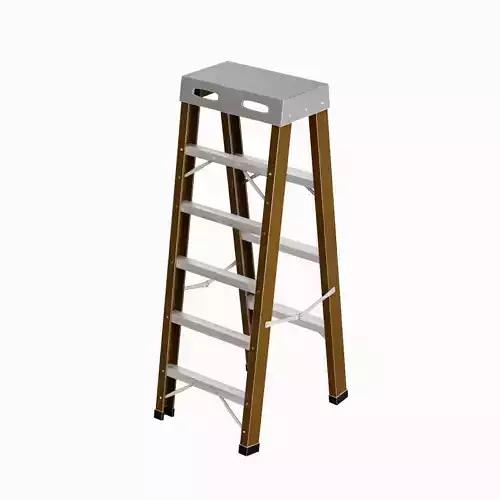 Ladder 07  Low-poly 3D model