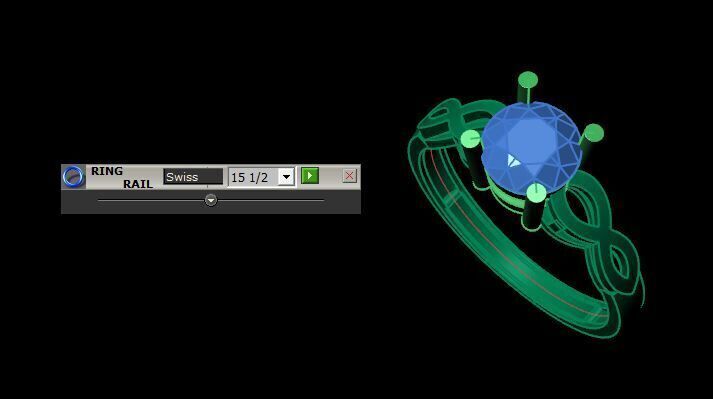 Solitaire  ring for diamond 3D print model_17