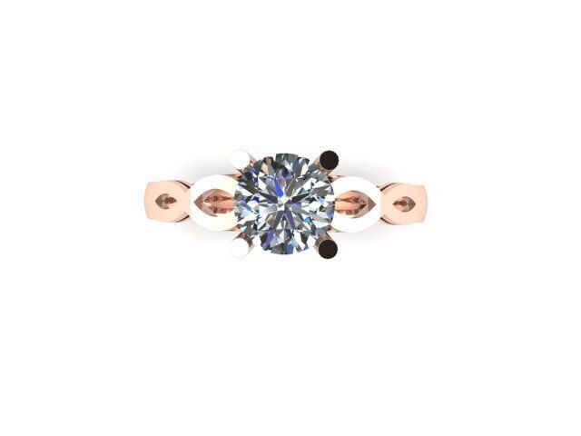 Solitaire  ring for diamond 3D print model_11