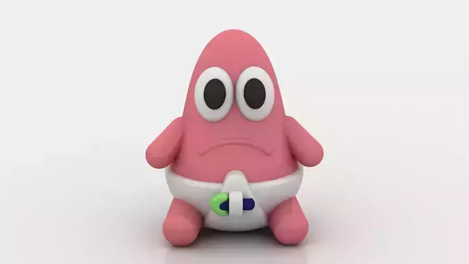 BABY PATRIC STAR TOY 3D PRINTABLE MODEL 3D print model