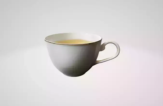 Realistic Ceramic Tea Cup 3D Model