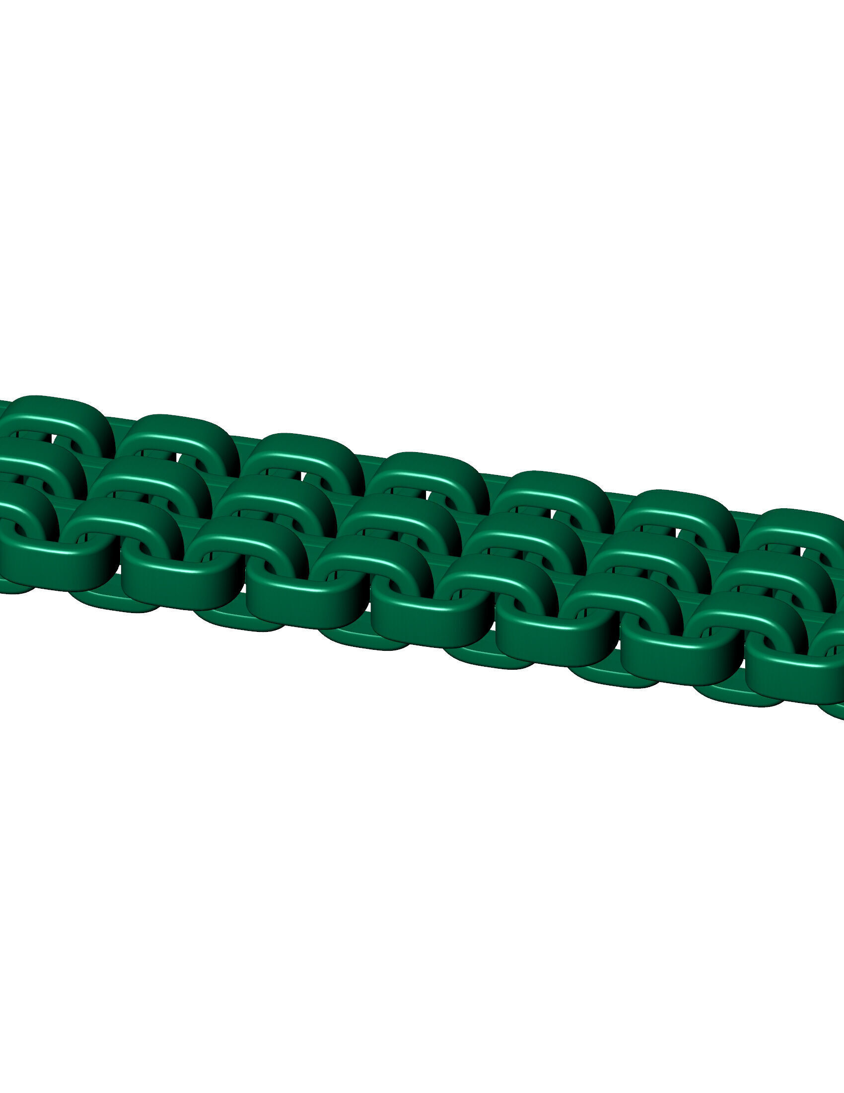 13MM STRICK 3-line Fancy Italian Bracelet 3D Model  3D print model_2