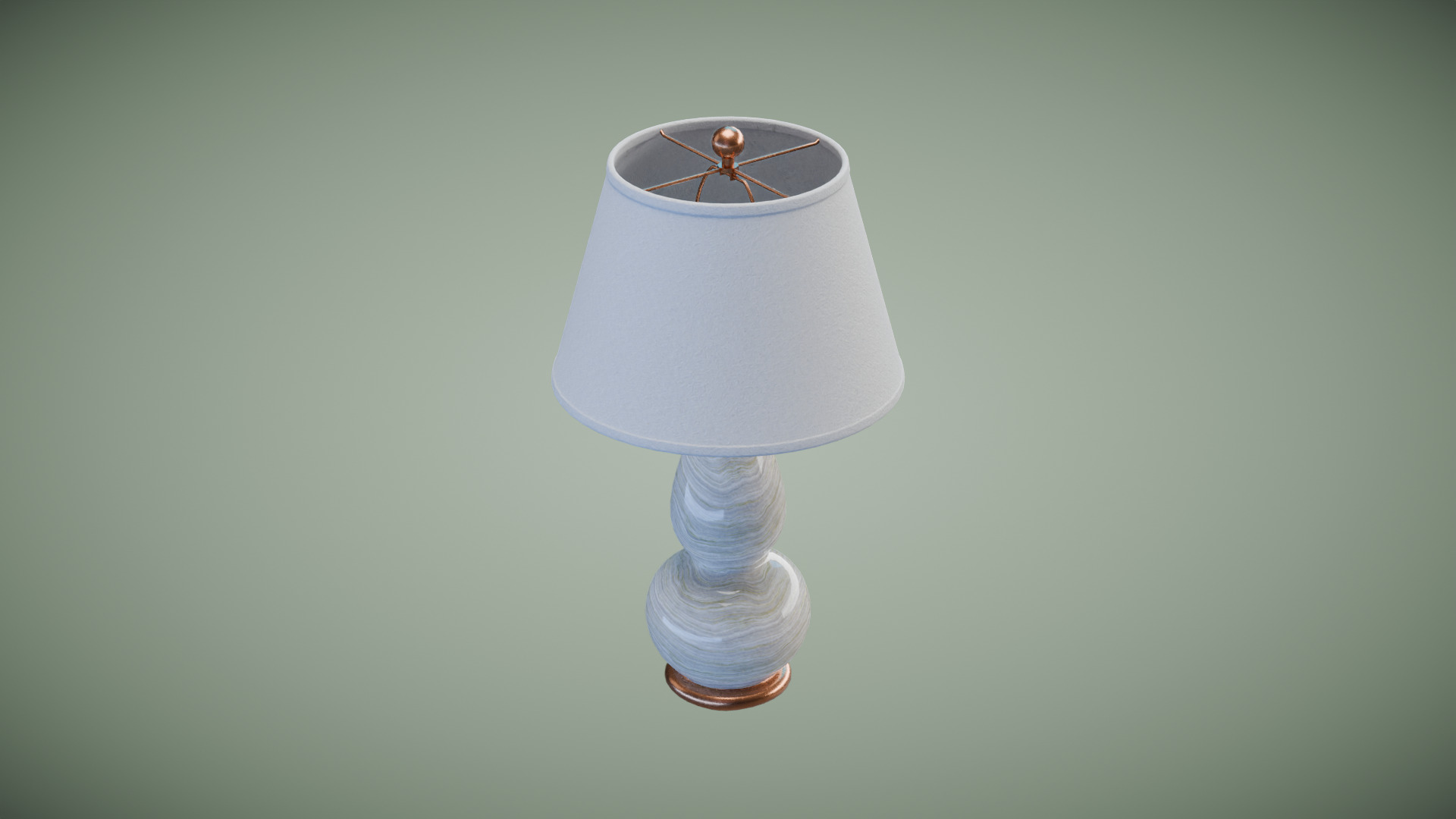 Vase Glass Table Lamp Low-poly 3D model_3