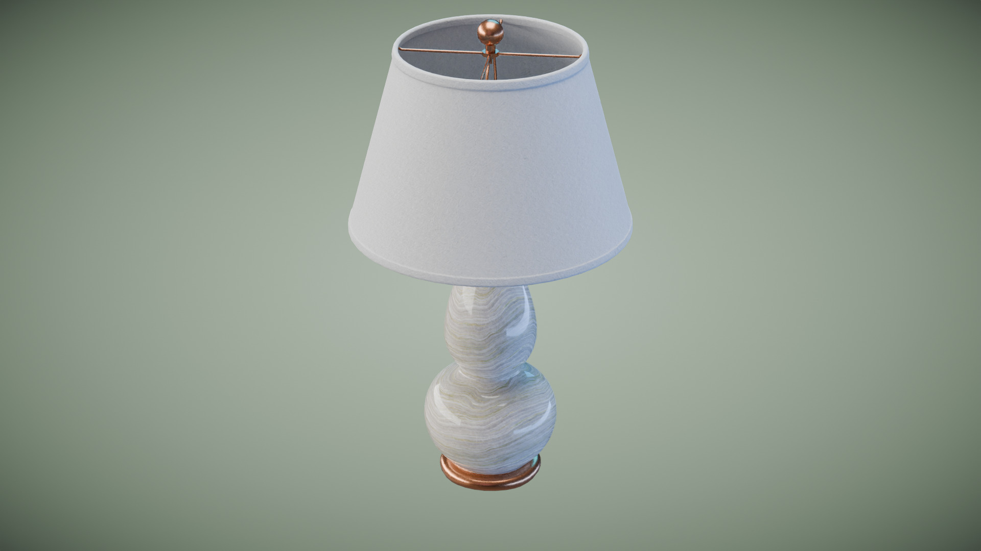 Vase Glass Table Lamp Low-poly 3D model_7