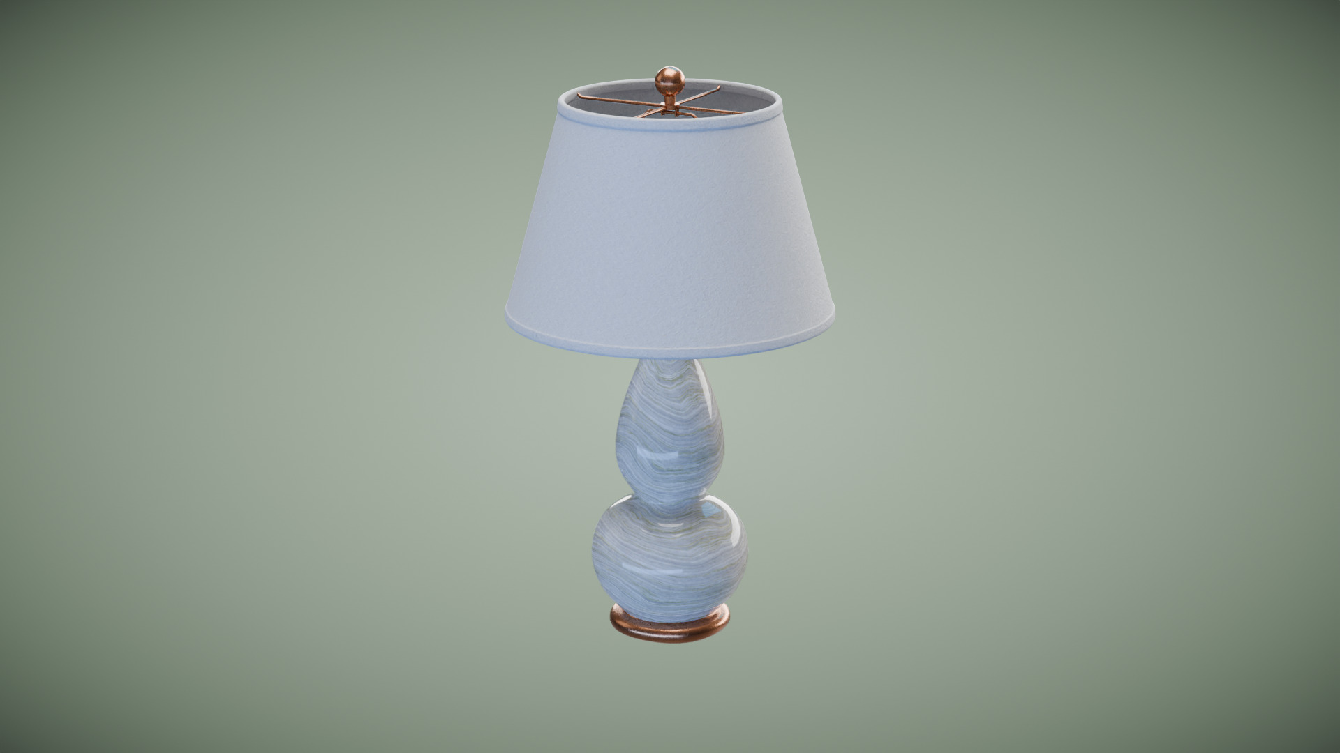 Vase Glass Table Lamp Low-poly 3D model_4