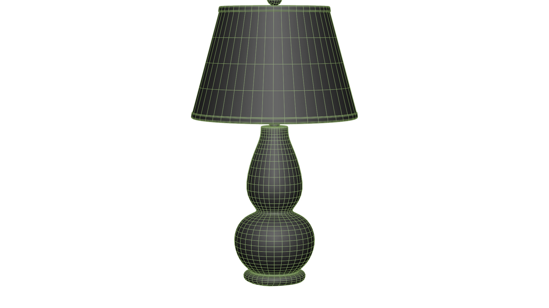 Vase Glass Table Lamp Low-poly 3D model_17