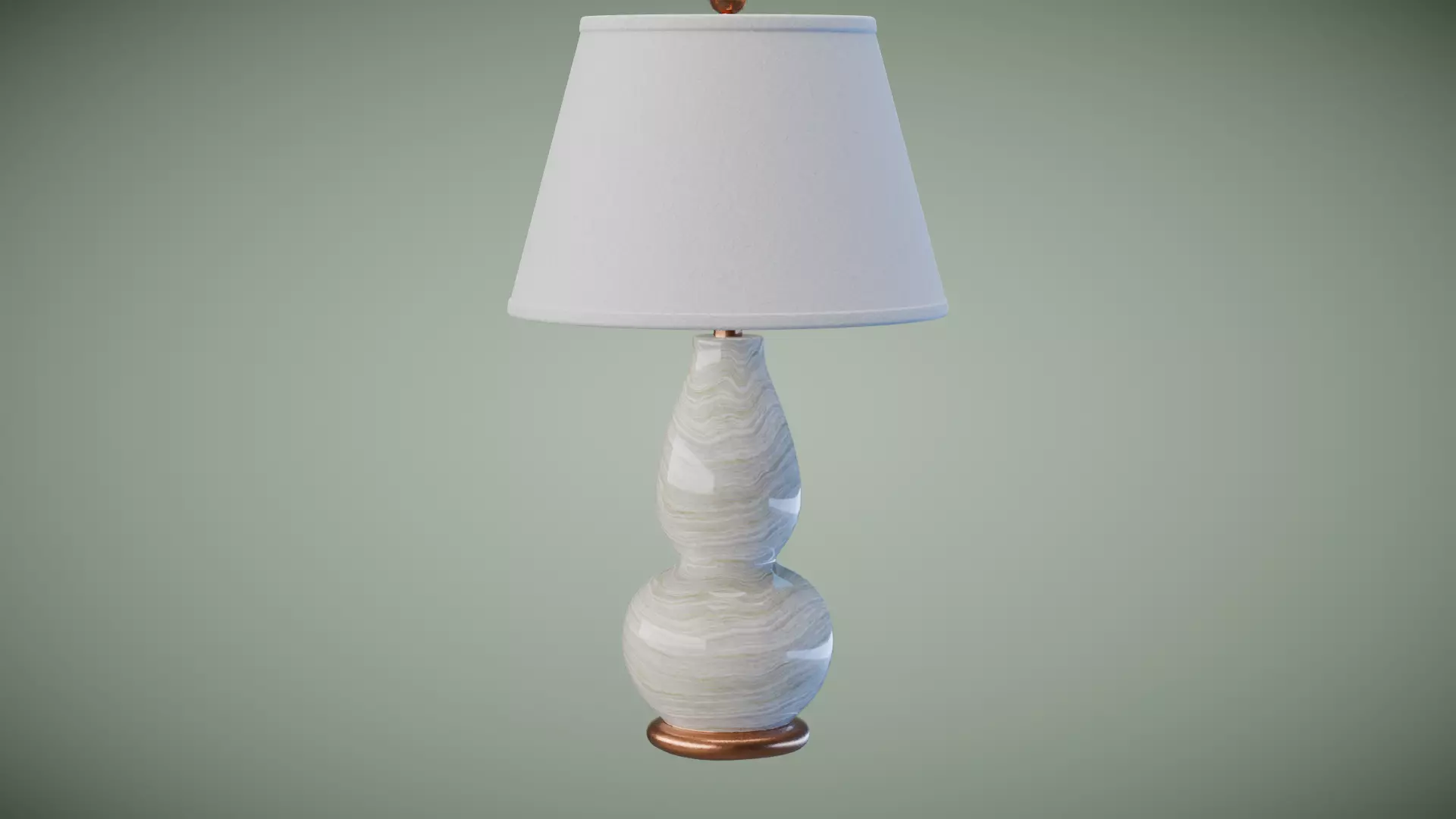 Vase Glass Table Lamp Low-poly 3D model_0