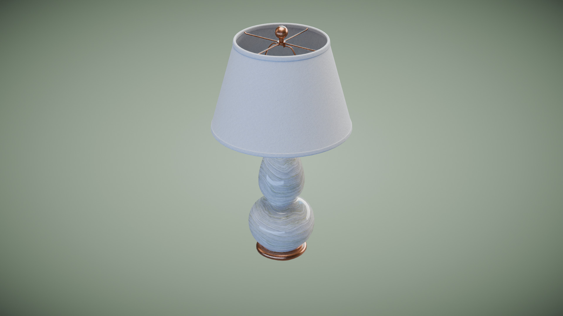 Vase Glass Table Lamp Low-poly 3D model_5