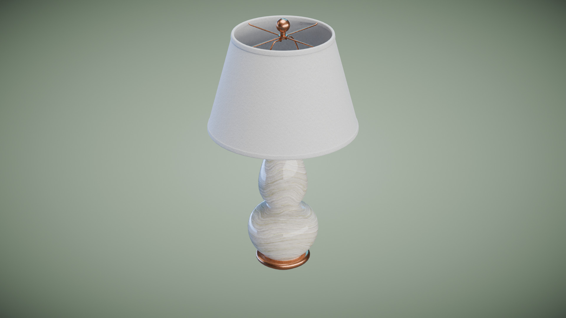 Vase Glass Table Lamp Low-poly 3D model_1