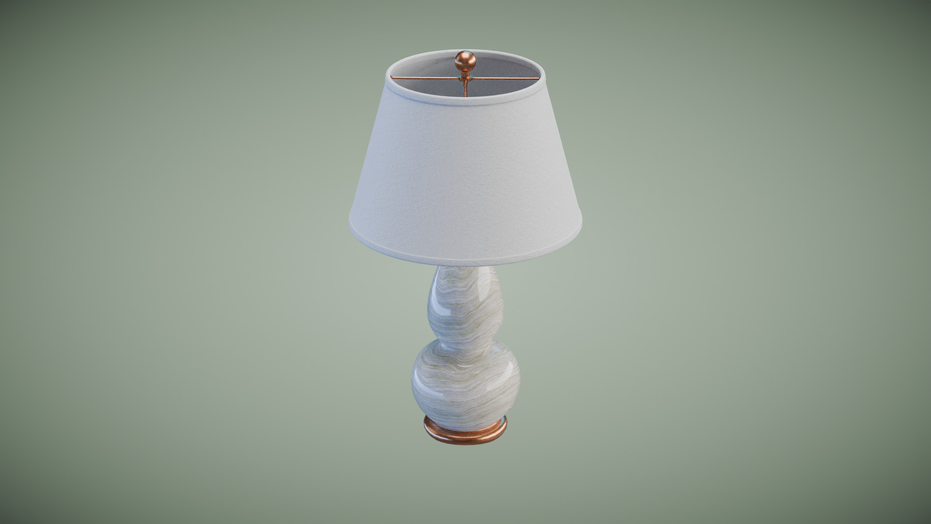 Vase Glass Table Lamp Low-poly 3D model_2