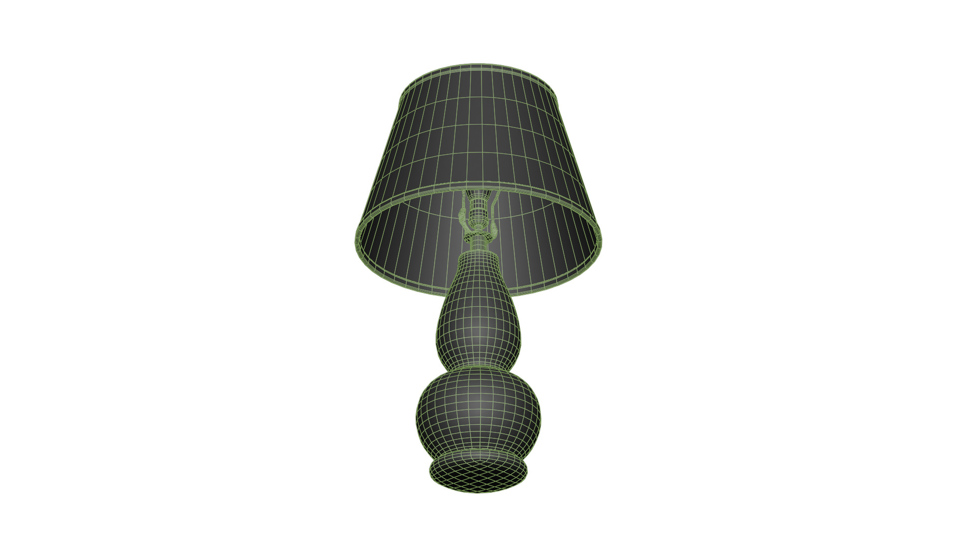 Vase Glass Table Lamp Low-poly 3D model_15