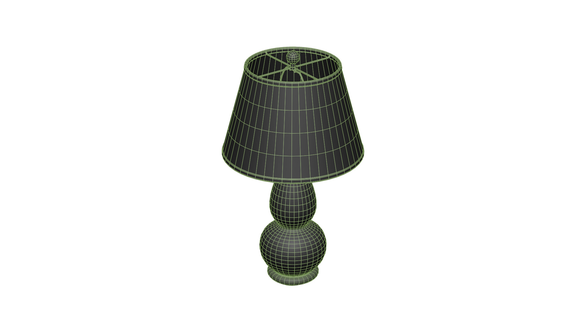 Vase Glass Table Lamp Low-poly 3D model_12